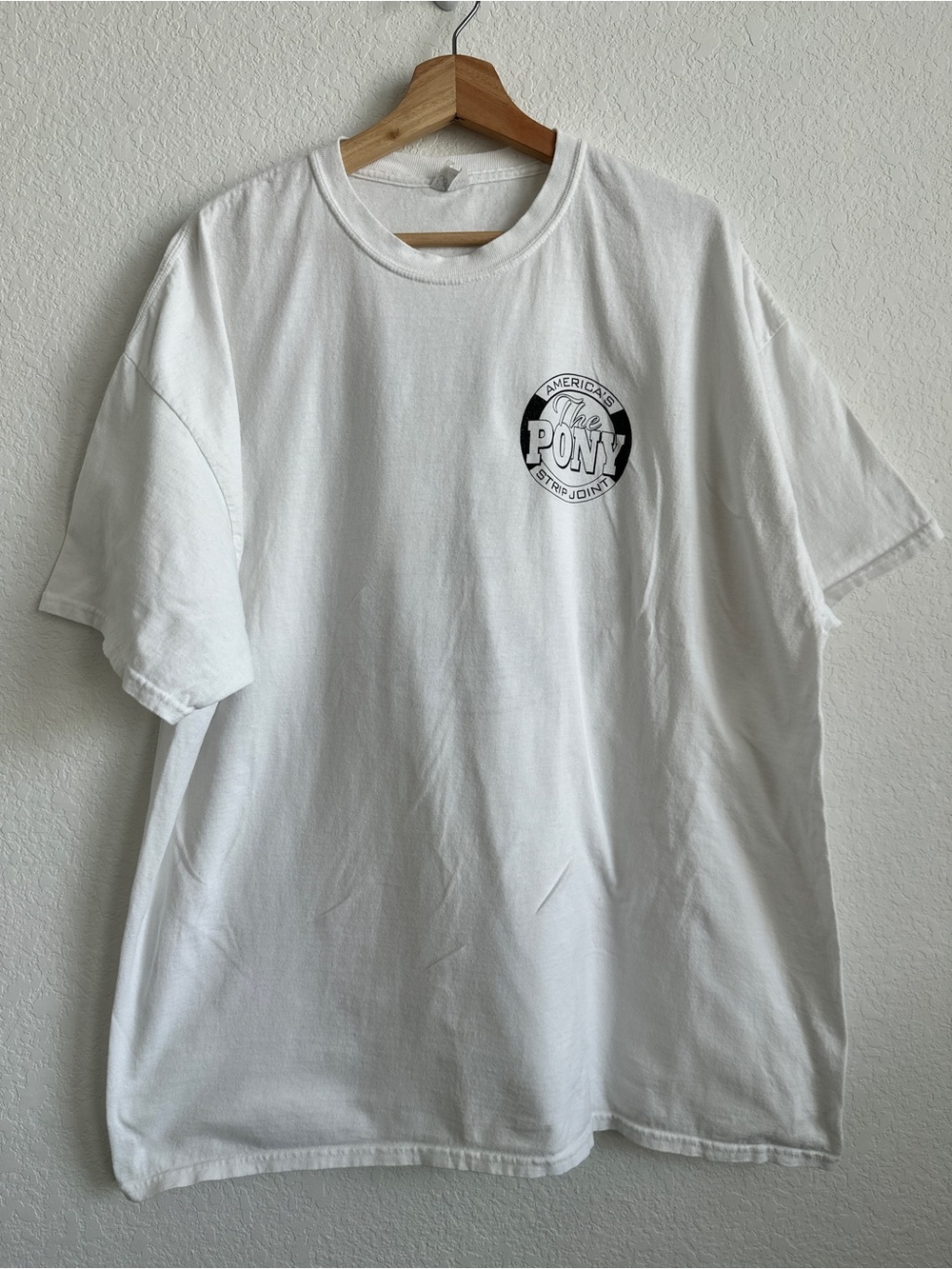 Vintage The Pony Fantasy Show Club Strip Joint White Short Sleeve Tshirt XL